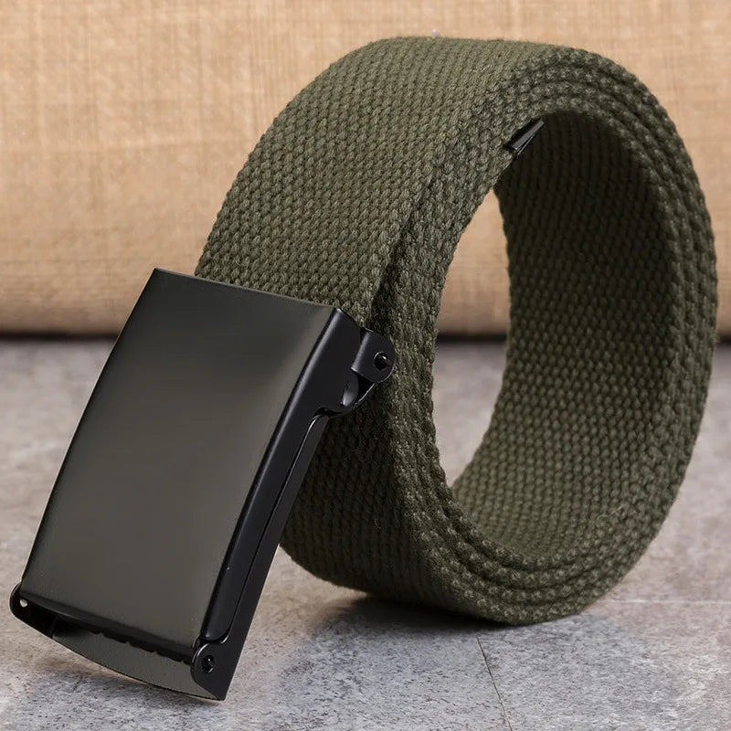 New Men’s Tactical Belt – Unisex Canvas Waistband for Jeans & Casual Wear