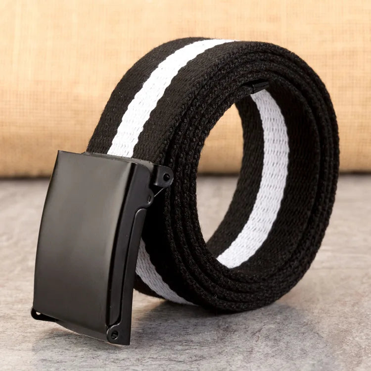 New Men’s Tactical Belt – Unisex Canvas Waistband for Jeans & Casual Wear