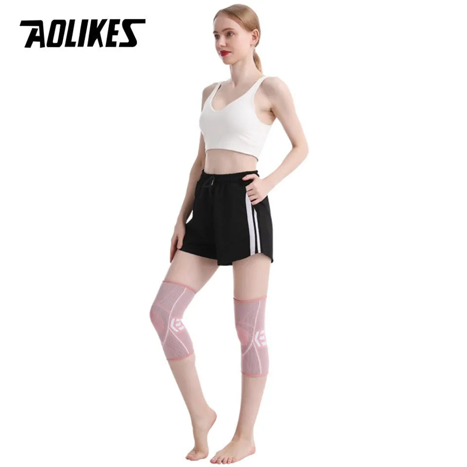 AOLIKES Knee Brace Support | 1PCS Nylon Compression Sleeve for Arthritis, Sports & Fitness – Running & Cycling Protector