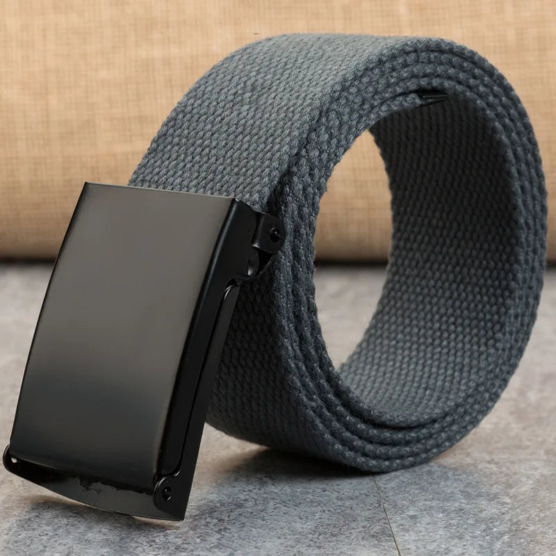 New Men’s Tactical Belt – Unisex Canvas Waistband for Jeans & Casual Wear