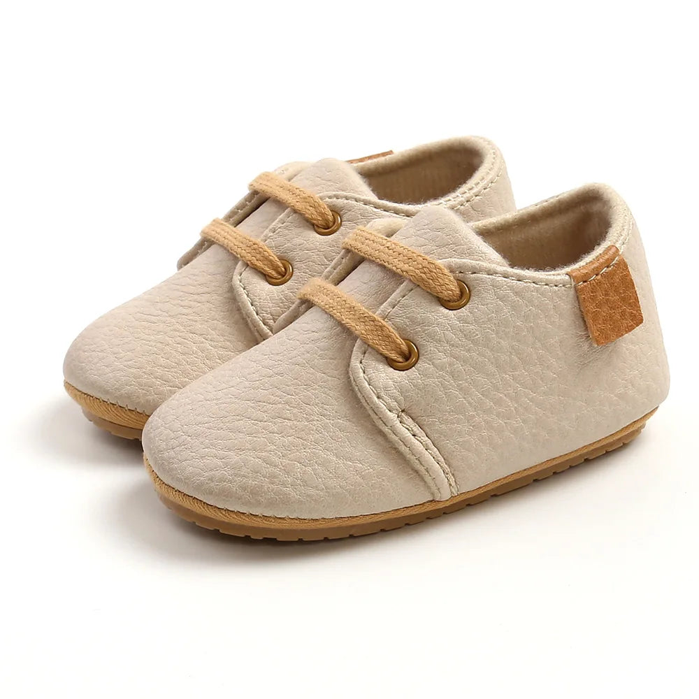 KIDSUN Baby Shoes – Leather Anti-Slip Sneakers for Newborns & Toddlers