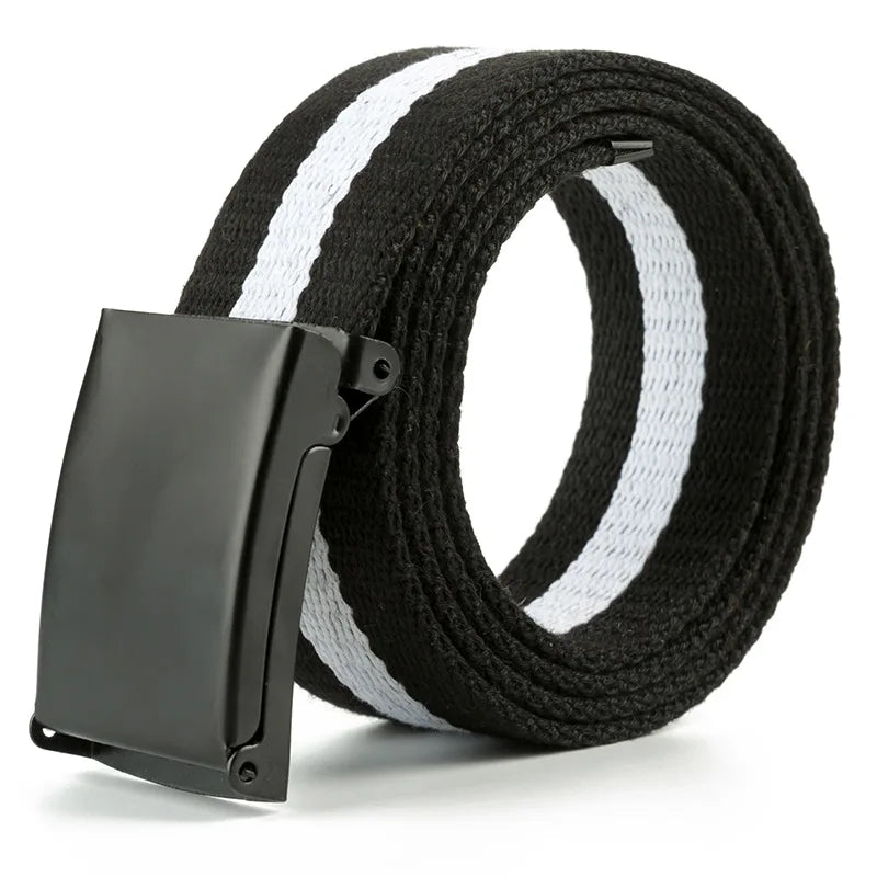 New Men’s Tactical Belt – Unisex Canvas Waistband for Jeans & Casual Wear