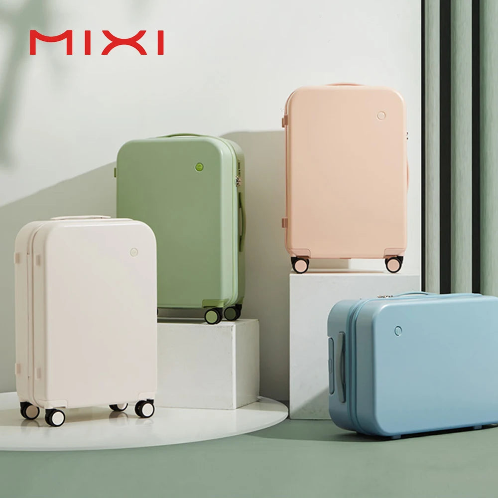 Mixi Puristic Design Travel Luggage | Hardside Rolling Suitcase Trolley for Men & Women | 16/20/22/24/26/28 Inch