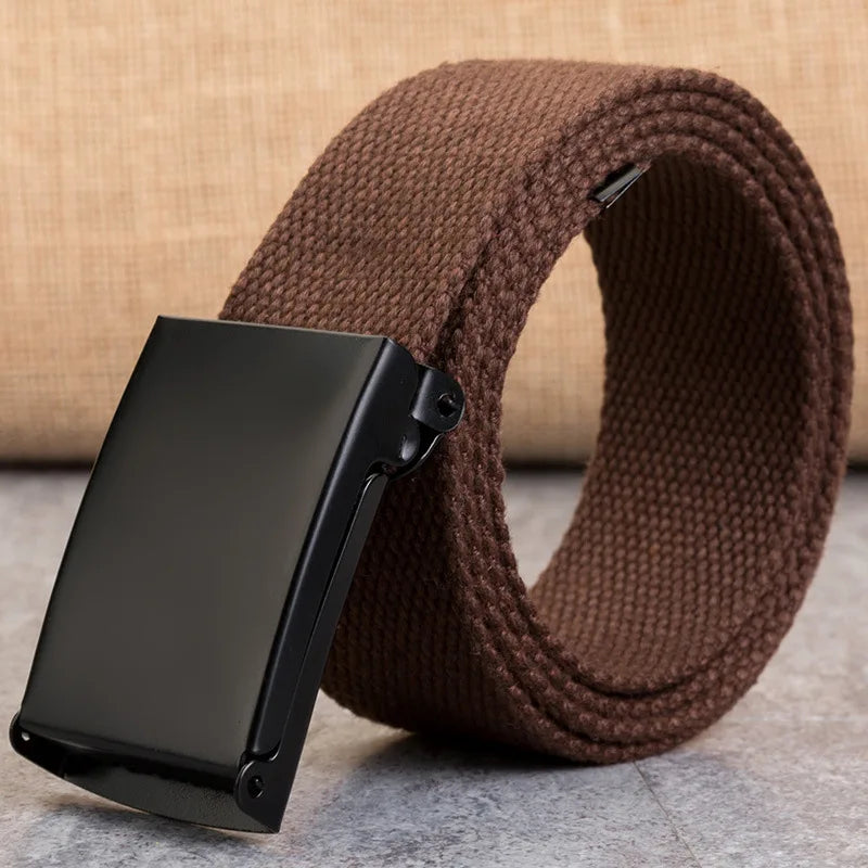 New Men’s Tactical Belt – Unisex Canvas Waistband for Jeans & Casual Wear