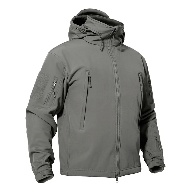 TACVASEN Men’s Winter Soft shell Jacket – Windproof Waterproof Fleece-Lined Outdoor Coat