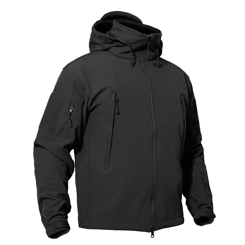 TACVASEN Men’s Winter Soft shell Jacket – Windproof Waterproof Fleece-Lined Outdoor Coat