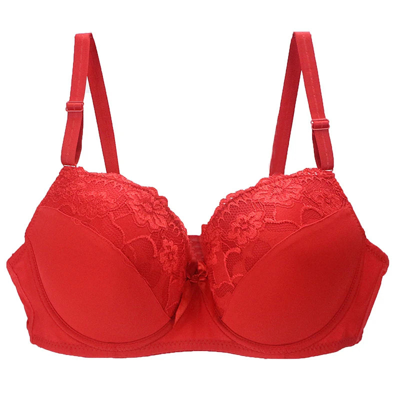 Sexy Lace Push Up Bra BCDE Cup Floral Underwire Women’s Underwear Lingerie Massage Brassiere