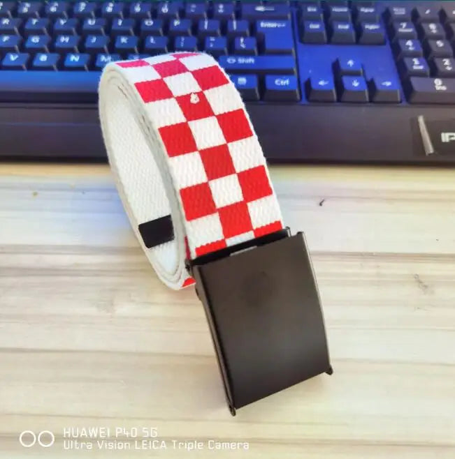 New Men’s Tactical Belt – Unisex Canvas Waistband for Jeans & Casual Wear