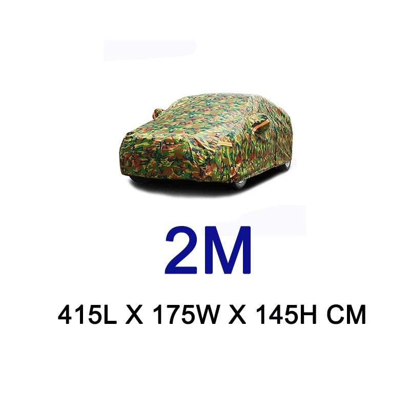 Kayme Waterproof Camouflage Car Covers Outdoor Sun Protection Cover For Car Reflector Dust Rain Snow Protective