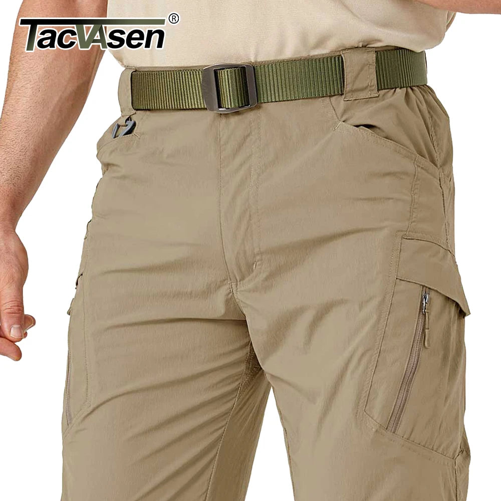 TACVASEN Men’s Quick-Dry Stretch Cargo Pants – Lightweight Summer Outdoor Hiking Trousers