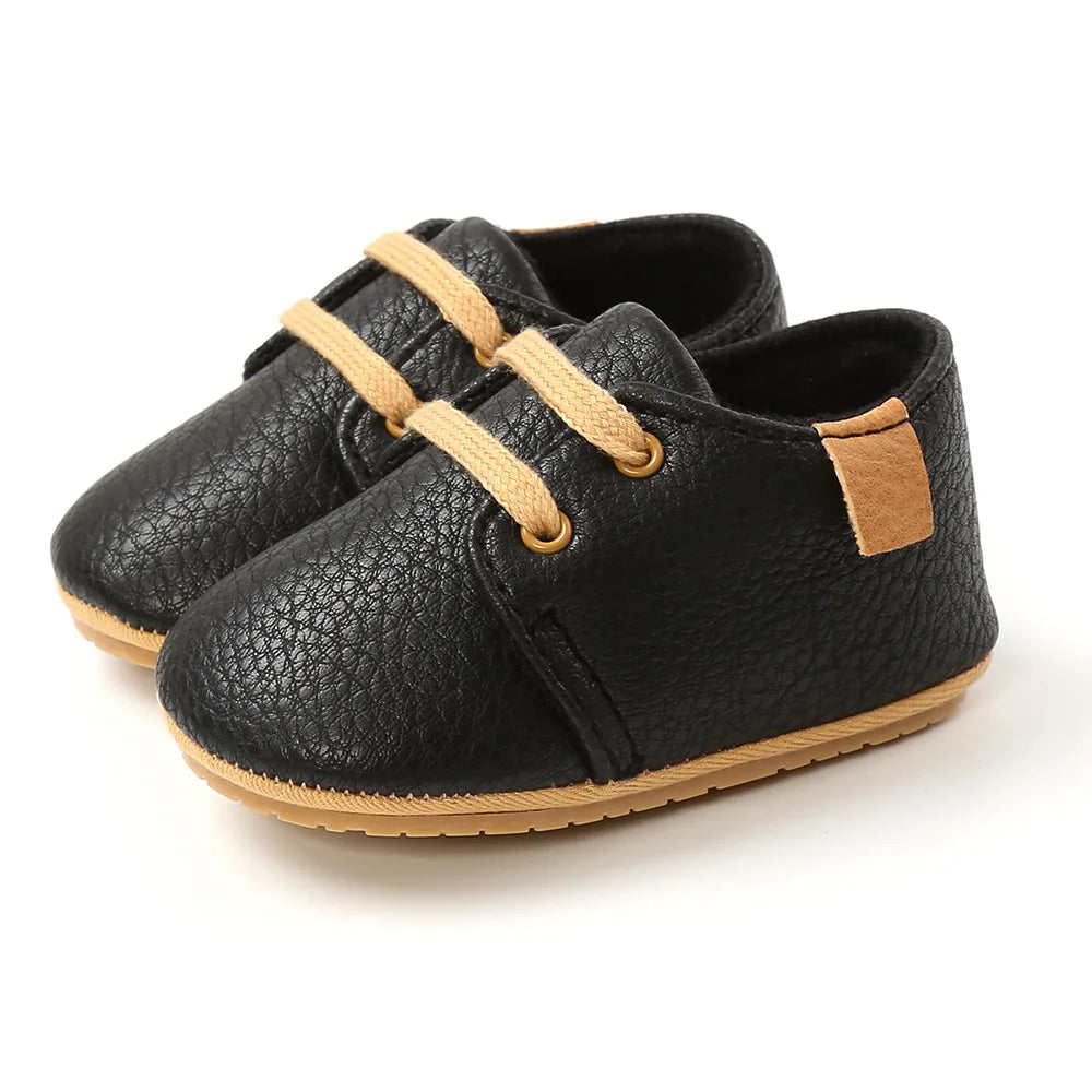 KIDSUN Baby Shoes – Leather Anti-Slip Sneakers for Newborns & Toddlers