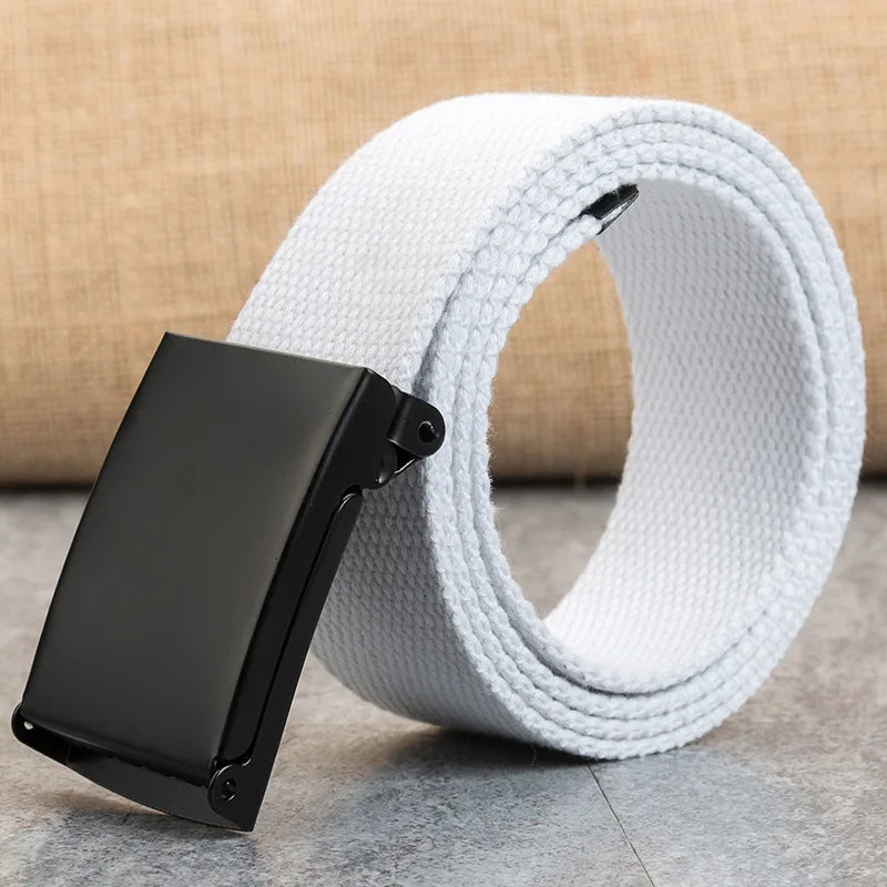 New Men’s Tactical Belt – Unisex Canvas Waistband for Jeans & Casual Wear