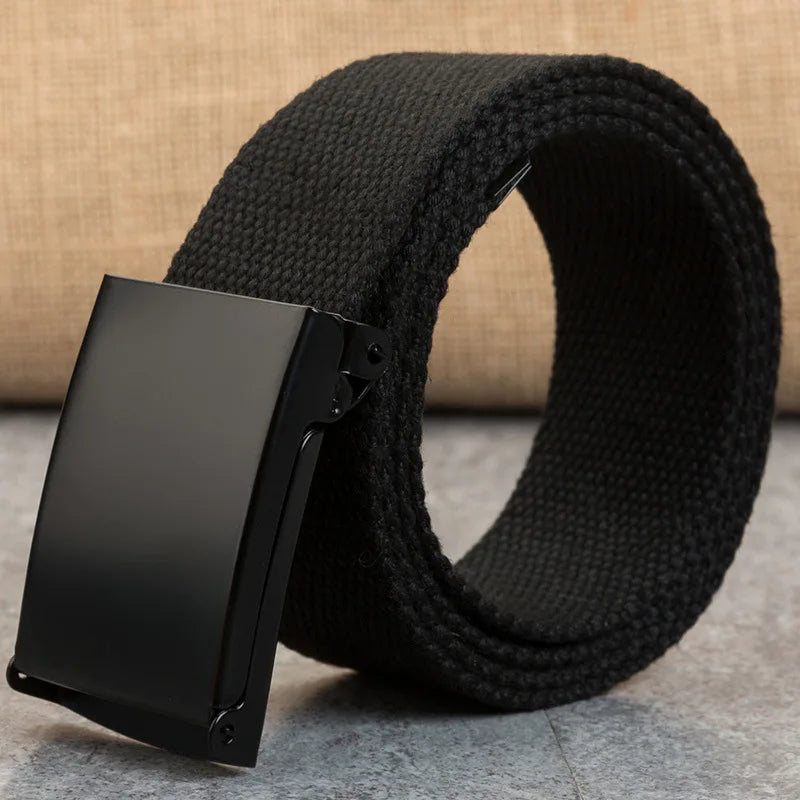 New Men’s Tactical Belt – Unisex Canvas Waistband for Jeans & Casual Wear