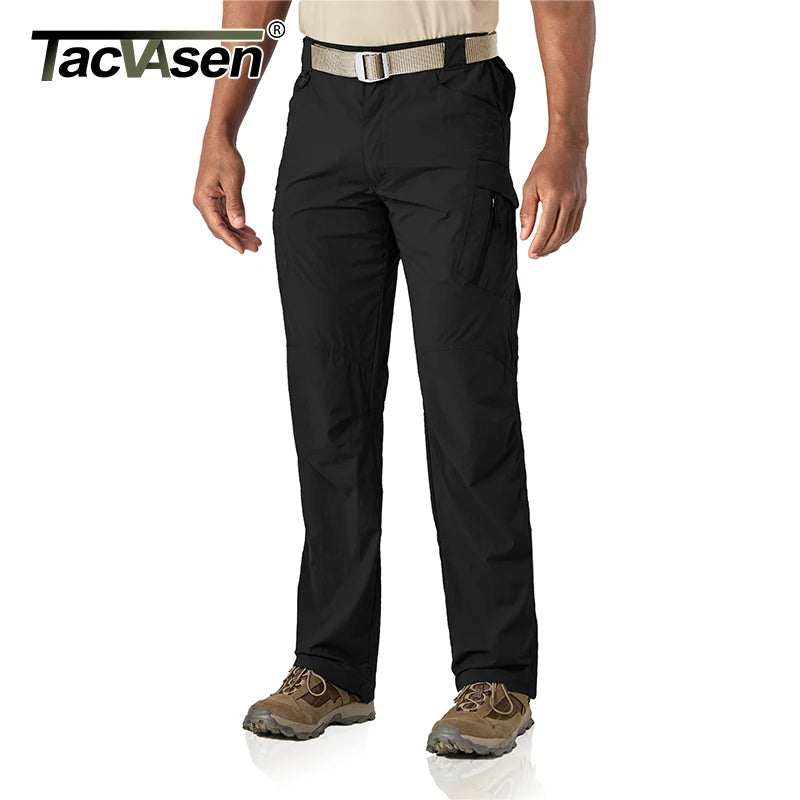 TACVASEN Men’s Quick-Dry Stretch Cargo Pants – Lightweight Summer Outdoor Hiking Trousers