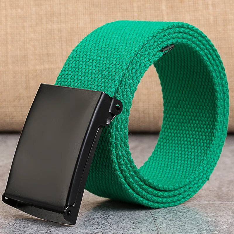 New Men’s Tactical Belt – Unisex Canvas Waistband for Jeans & Casual Wear
