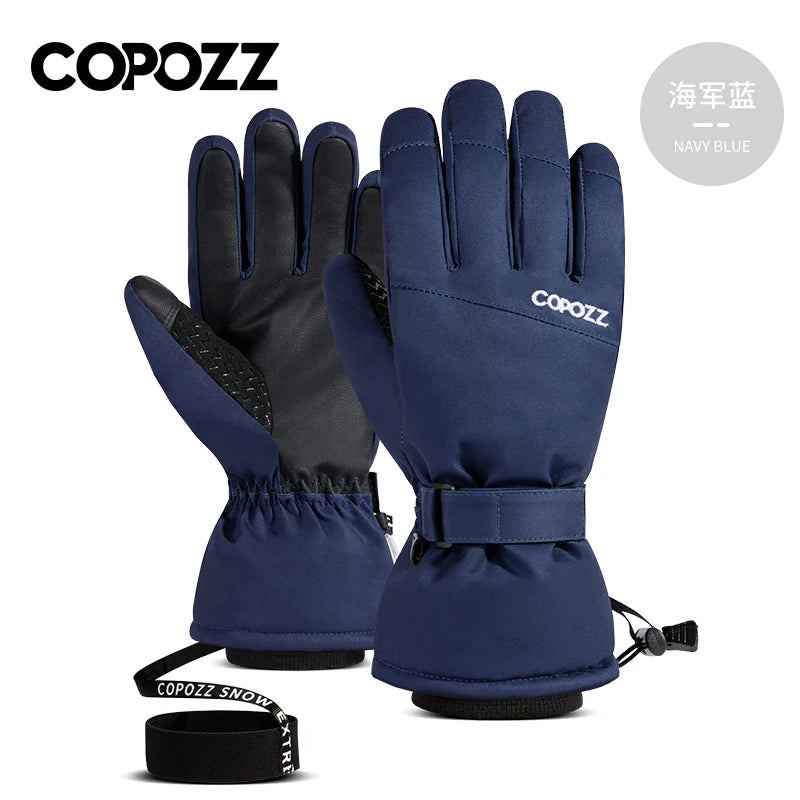 Copozz Adult Winter Ski Gloves – Waterproof 3M Thinsulate Thermal Gloves for Snowboarding, Motorcycle & Cycling, Men & Women