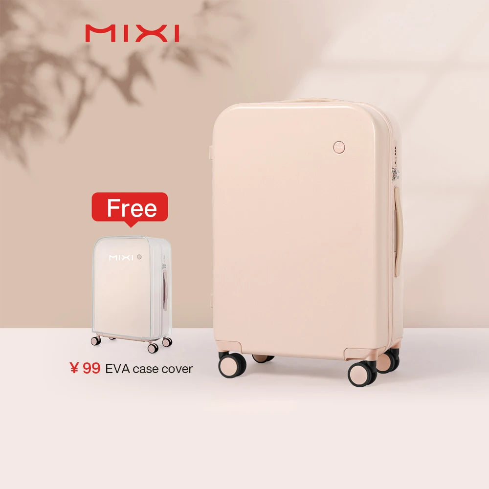 Mixi Puristic Design Travel Luggage | Hardside Rolling Suitcase Trolley for Men & Women | 16/20/22/24/26/28 Inch