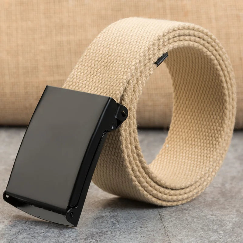 New Men’s Tactical Belt – Unisex Canvas Waistband for Jeans & Casual Wear