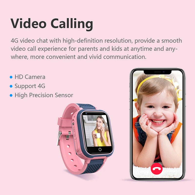 LT21 4G Smart Watch for Kids – GPS, Video Call, SOS, IP67 Waterproof, Location Tracker