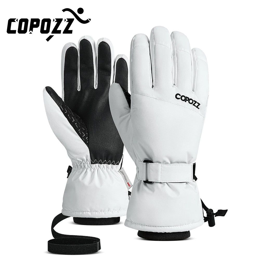 Copozz Adult Winter Ski Gloves – Waterproof 3M Thinsulate Thermal Gloves for Snowboarding, Motorcycle & Cycling, Men & Women