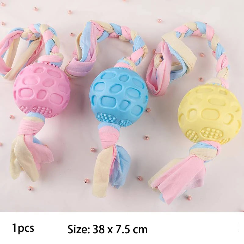 TPR Knot Chew Toy for Dogs – Bite-Resistant Molar Cleaner & Interactive Training Toy for Small Dogs