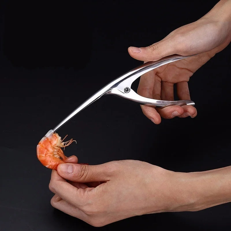 Stainless Steel Shrimp Peeler – Seafood Tool for Prawns, Lobster & Vein Removal