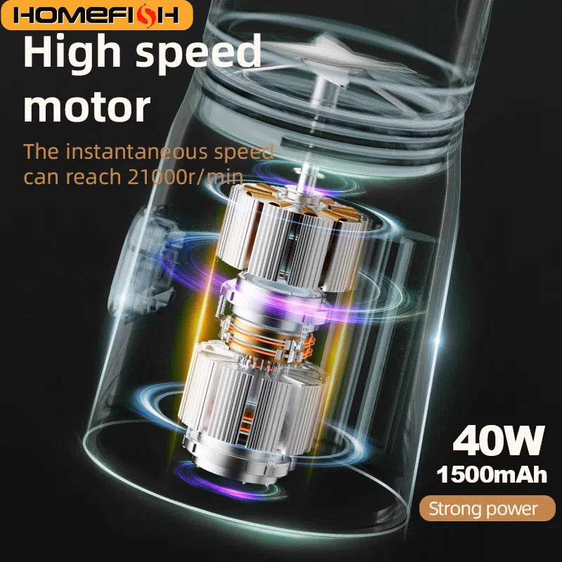 خلاط كهربائي محمول 500 مل - كوب عصارة لاسلكي قابل لإعادة الشحن عبر USB للعصائر والميلك شيك