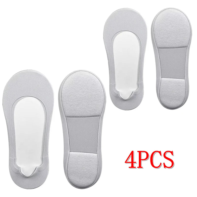 جوارب قارب نسائية بنعل داخلي مدمج - امتصاص الصدمات، دعم غير مرئي للقدمين مانع للانزلاق (زوج واحد أو زوجان)