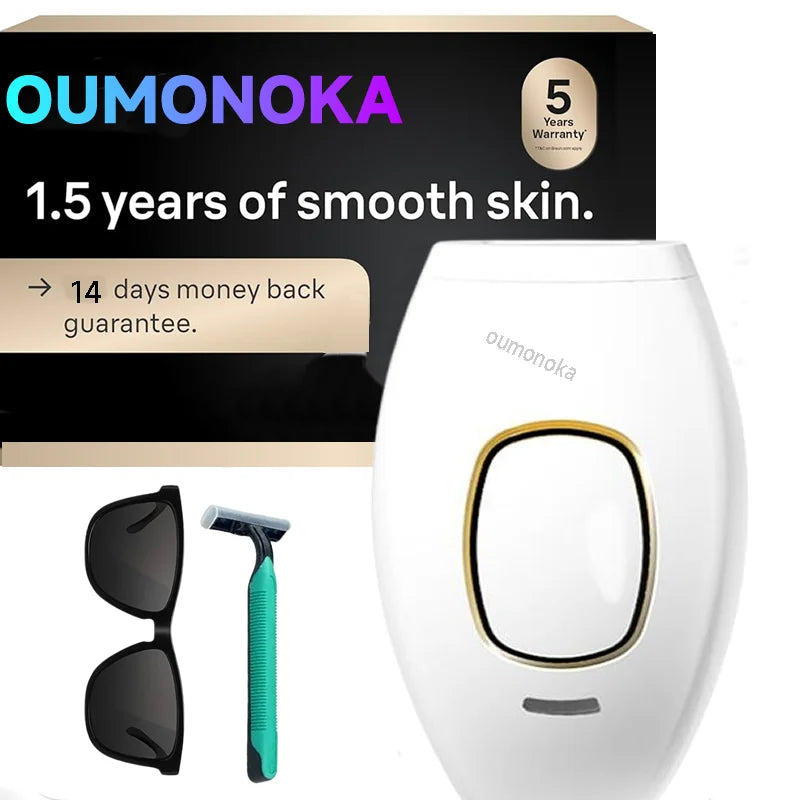 New IPL Laser Hair Remover & Trimmer – Permanent Hair Removal Device with Vibration – Facial Epilator, Hair Cutting Machine, Straightener & Shaver for Men & Women