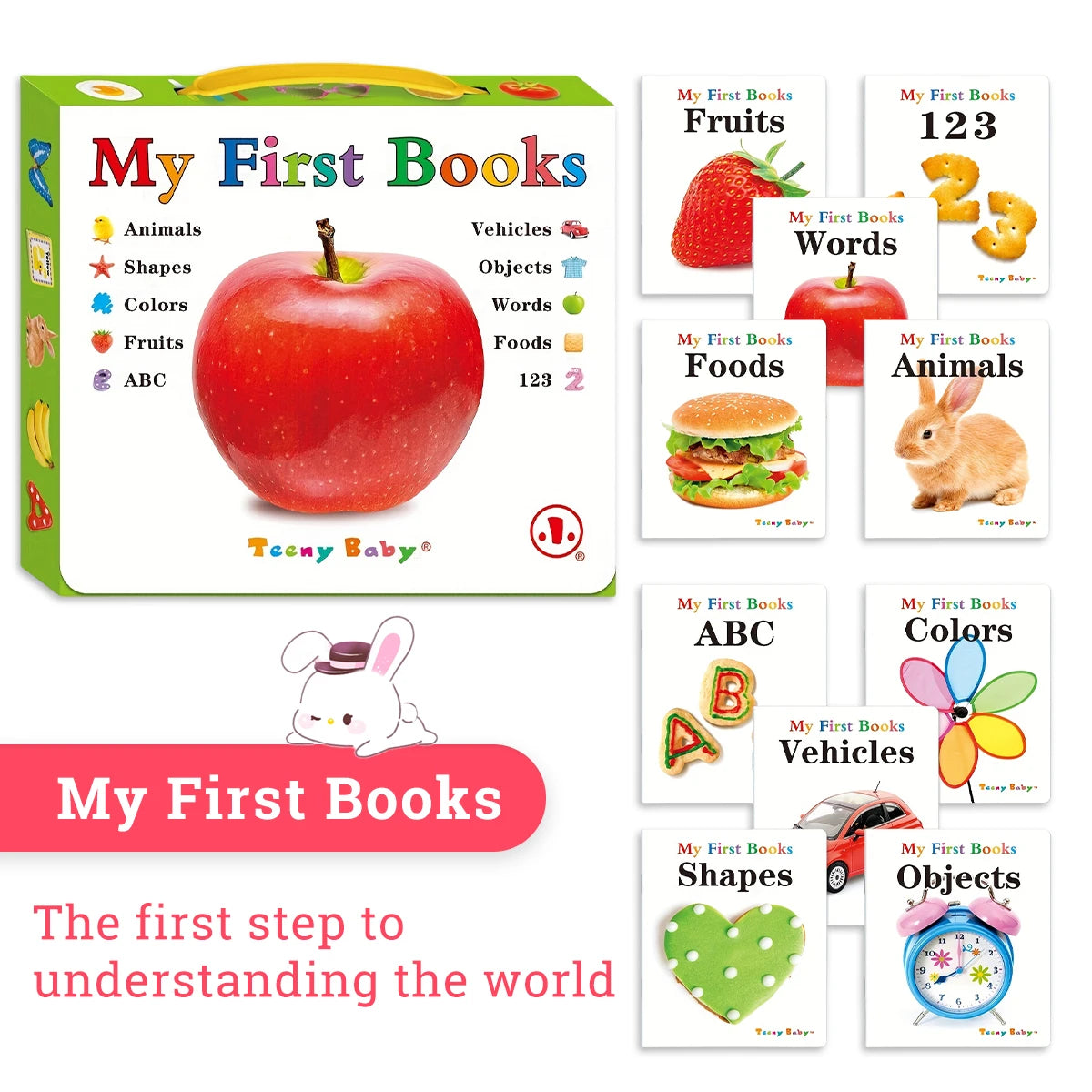 My First Books Libros – 10-Piece Manga Anime Alphabet Flash Cards Set for Toddlers, Teaching Letters & Words
