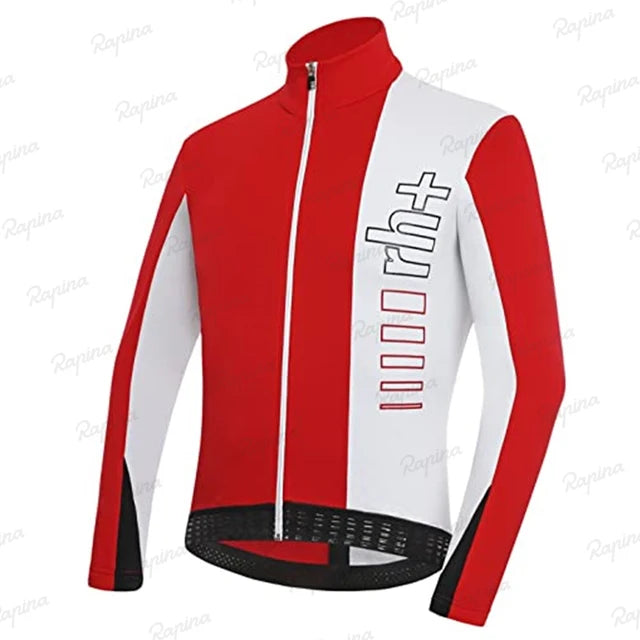 Zero Rh+ Men’s Winter Cycling Jersey – Thermal Fleece Long Sleeve MTB Bike Top 2023