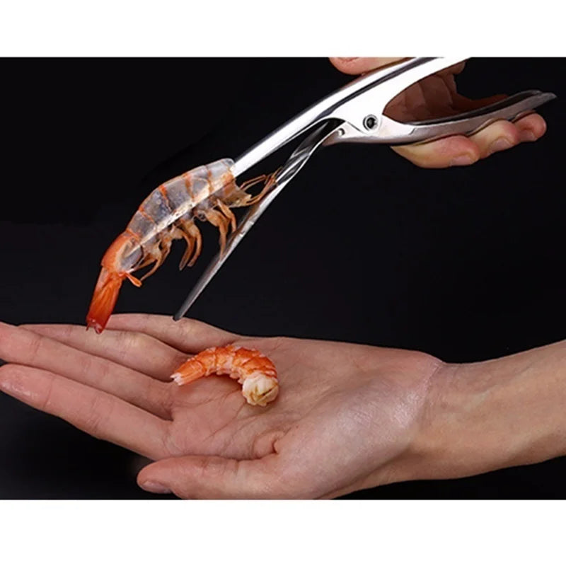 Stainless Steel Shrimp Peeler – Seafood Tool for Prawns, Lobster & Vein Removal