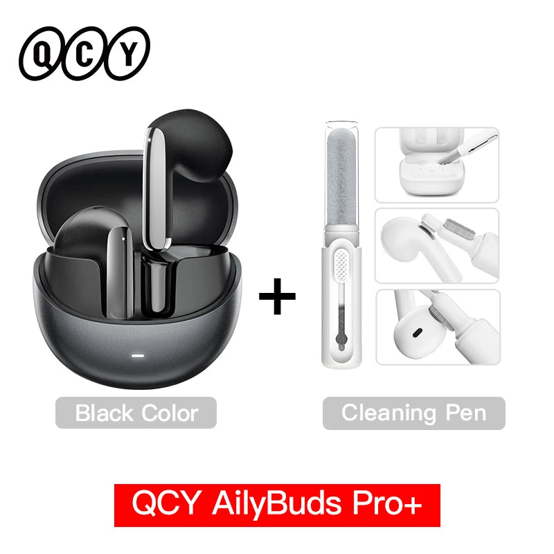 QCY HT10 AilyBuds Pro+ ANC Wireless Earphones – Hi-Res Audio with LDAC, Bluetooth 5.3, 6-Mic AI HD Call, Multipoint Connection