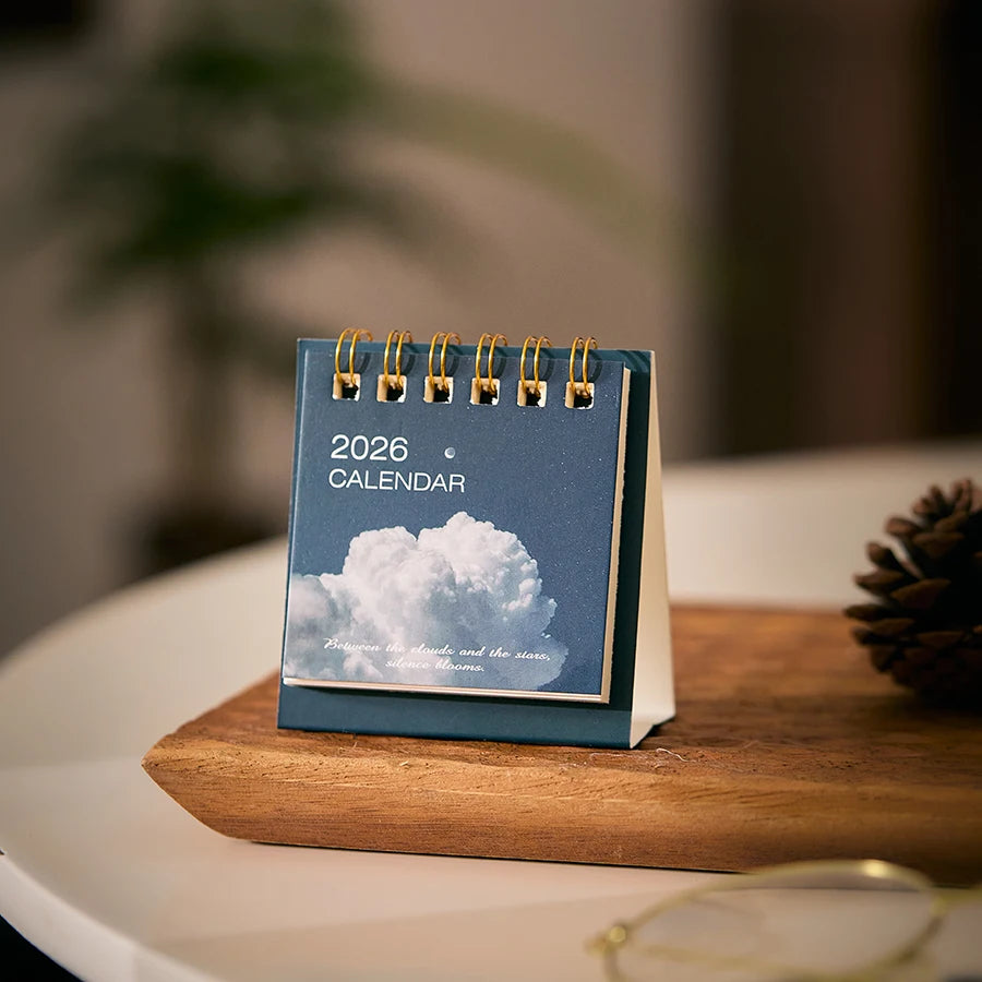 2026 Mini Desk Calendar Dayd Starlight Series – Creative Portable Desktop Planner & Decorative Check-In Calendar