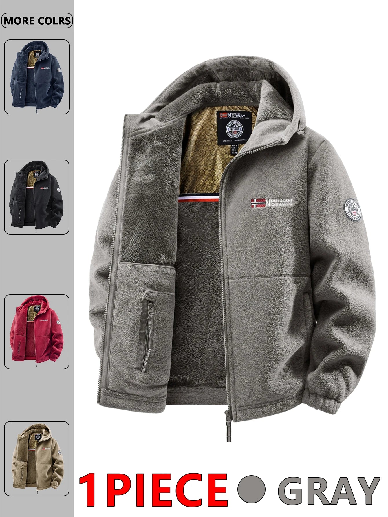 Men’s Autumn Winter Outdoor Hooded Jacket – Versatile Streetwear for Travel, Commuting & Daily Wear