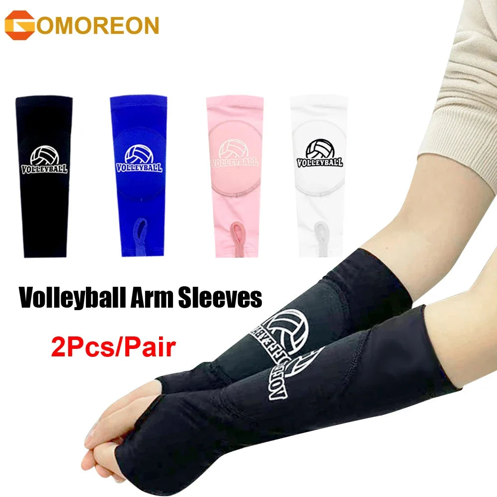 Volleyball Arm Sleeves | Padded Forearm Sleeves with Thumb Hole – Protective Gear for Kids & Adults