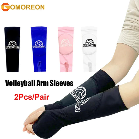 Volleyball Arm Sleeves | Padded Forearm Sleeves with Thumb Hole – Protective Gear for Kids & Adults