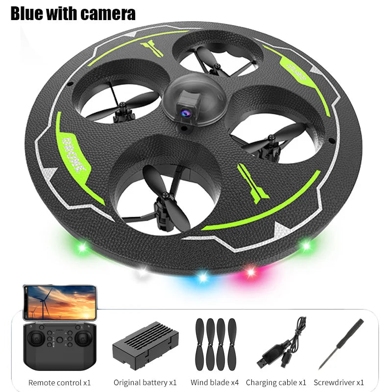 Mini UFO Foam Drone for Kids | Intelligent Obstacle Avoidance RC Helicopter with Camera | Safe Aerial Toy Aircraft for Christmas Gifts