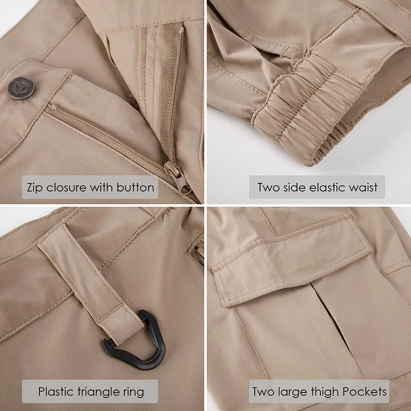 Leichte, schnelltrocknende und wasserabweisende Cargohose für Herren – Outdoor-Wanderhose, taktische Arbeitshose
