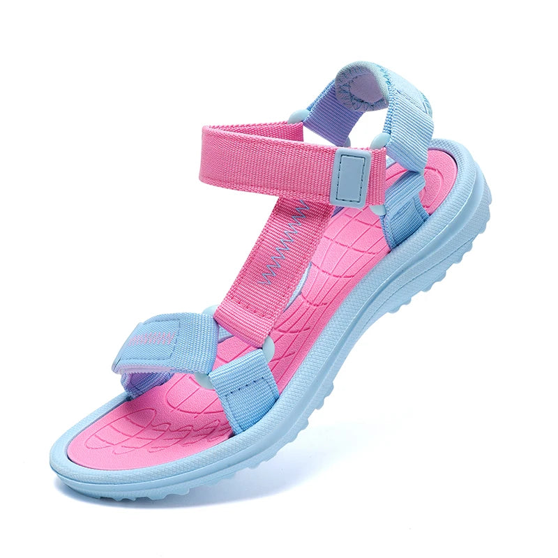 Girls’ Summer Sandals – Breathable Open-Toe Sport Shoes for Outdoor Beach Walking
