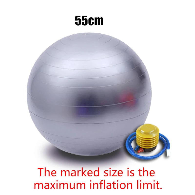 Women's Yoga Fitness Ball | Thickened Anti-Explosion Pilates Ball – 25/55/75cm for Leg & Hip Workouts