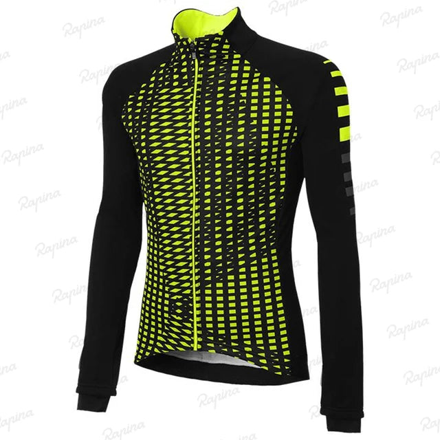Zero Rh+ Men’s Winter Cycling Jersey – Thermal Fleece Long Sleeve MTB Bike Top 2023