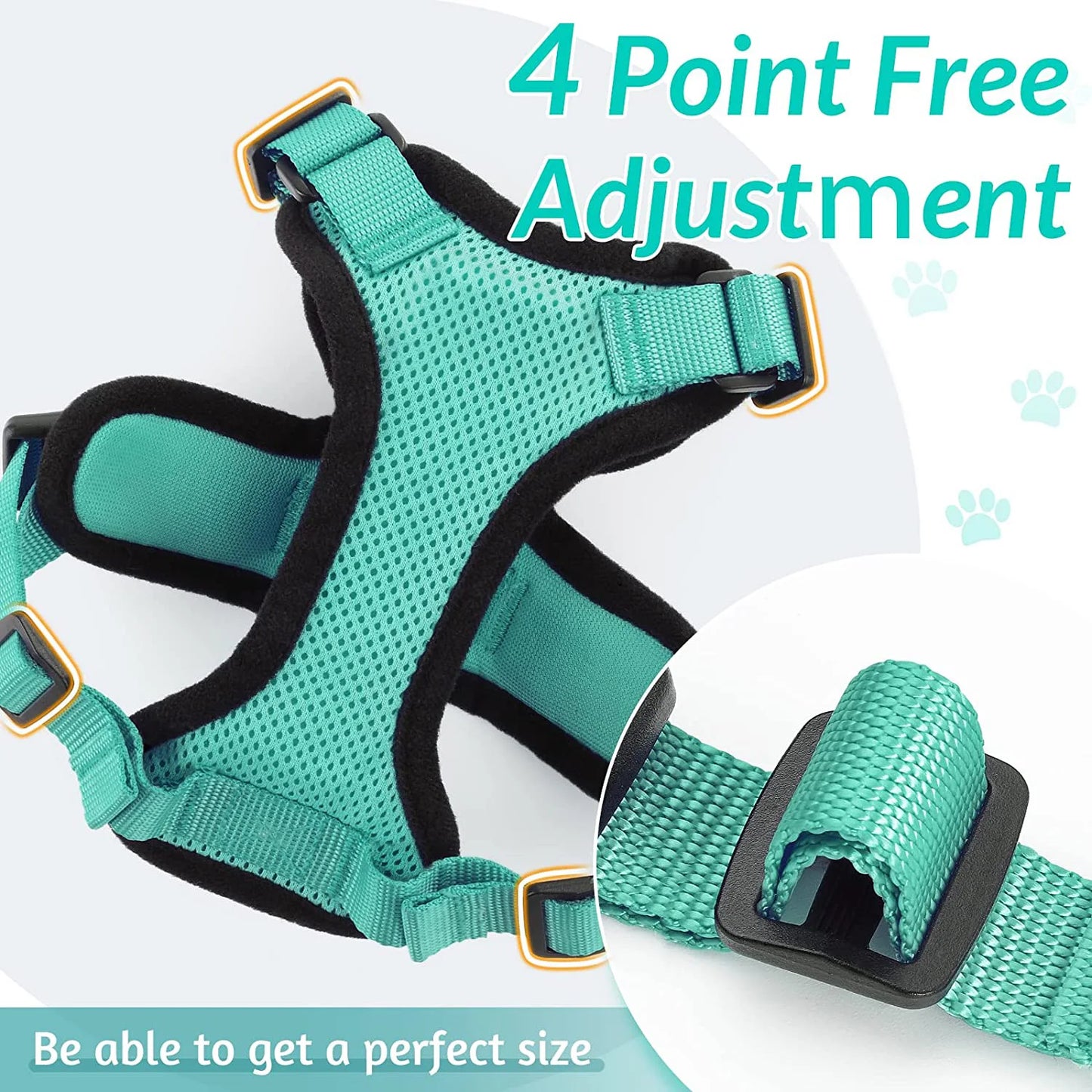 Cat Harness & Leash Set – Escape-Proof Soft Adjustable Vest for Walking