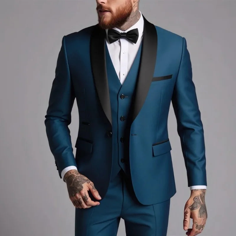 Men's 3-Piece Business Casual & Wedding Suit Set – Stylish and High-Quality