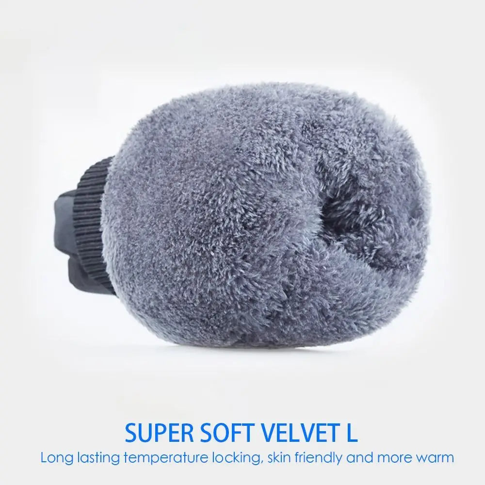 Unisex Winter Ski Gloves – Waterproof PU Leather Non-Slip Touchscreen Snowboard & Motorcycle Cycling Fleece Warm Gloves