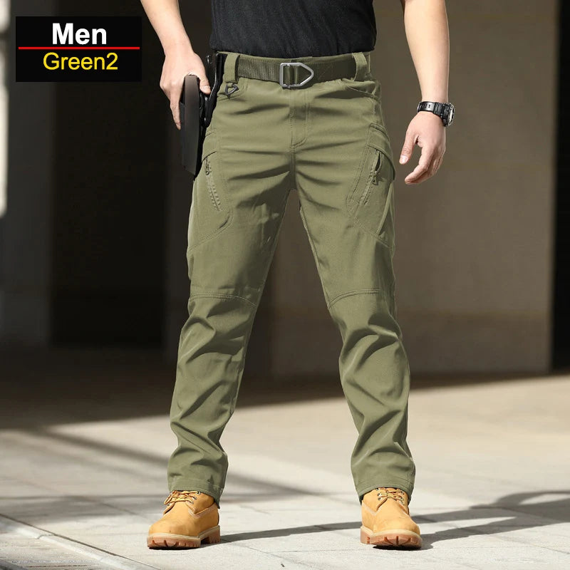 CHRLCK Men’s Waterproof Tactical Pants – Anti-Scratch Elastic Hiking & Outdoor Wear-Resistant Trousers