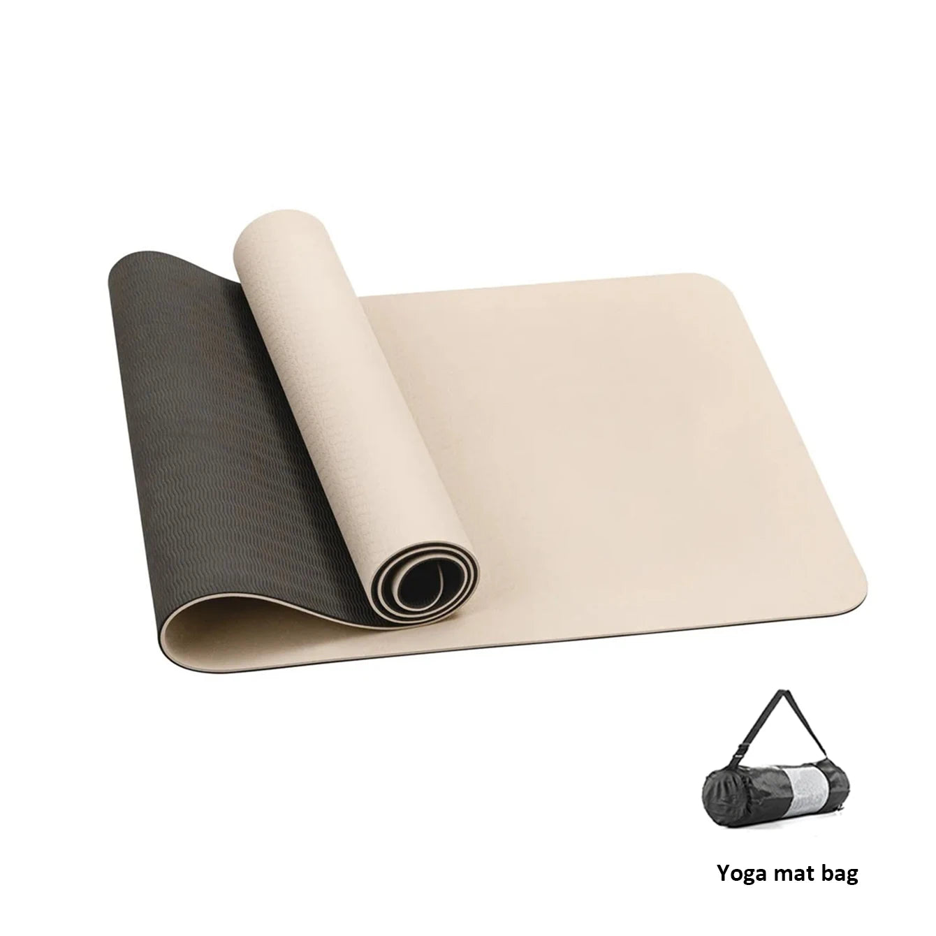 Yoga Mat | Double-Sided Non-Slip TPE Exercise Mat with Strap – Eco-Friendly for Yoga & Pilates