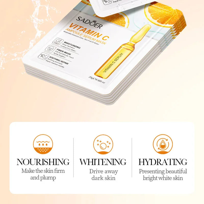 15pcs 24K Gold Hyaluronic Acid Face Mask | Firming, Brightening & Hydrating Skincare