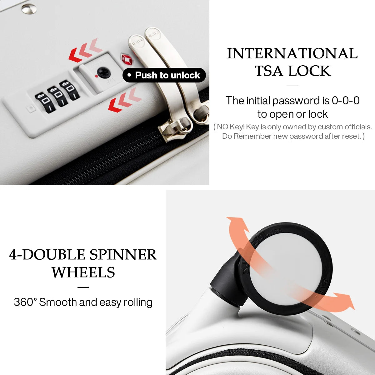 Mixi Patent Design Aluminum Frame Suitcase | Carry-On Rolling Luggage Cabin Bag M9260 | 18/20/24 Inch