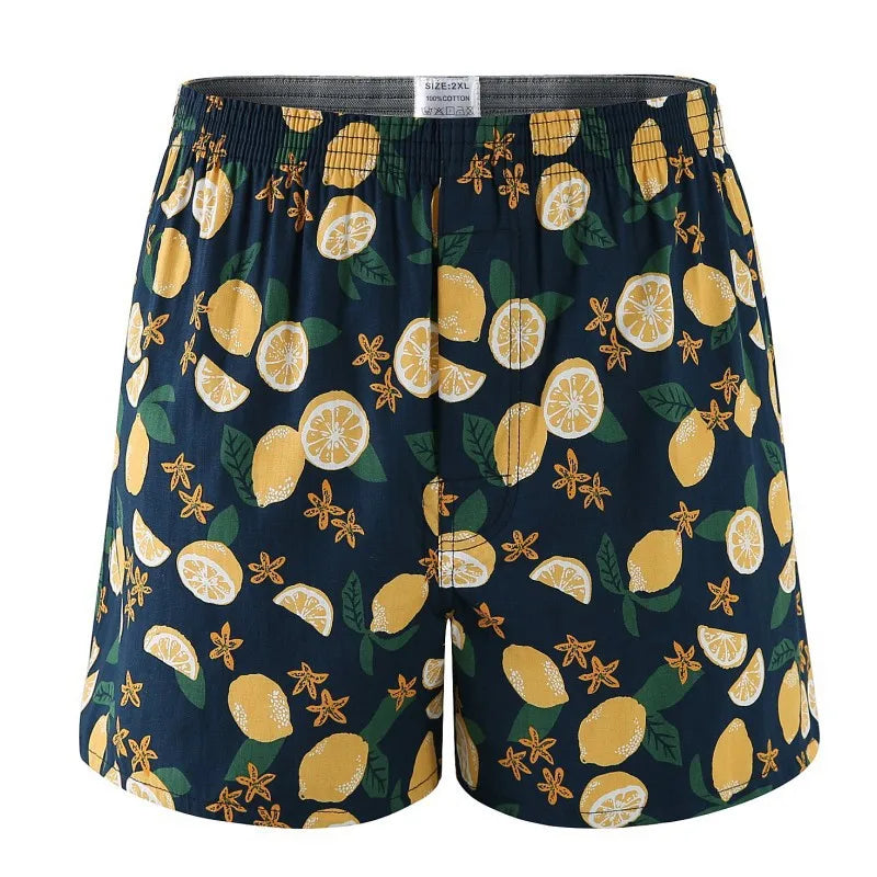 1PC Men's Boxer Briefs | 100% Cotton Soft Stretch Underwear | Comfortable Loose Home Aloe Shorts